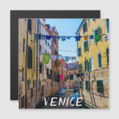 Carte Magnétique Rue à Venise avec lave-linge Italie (Devant / Derrière)