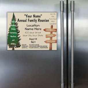 Carte magnétique Rustic Family Reunion Invitation
