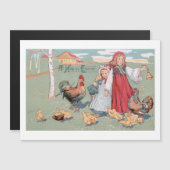 Carte Magnétique Rustic Farm Vintage Joyeux Pâques (Devant / Derrière)