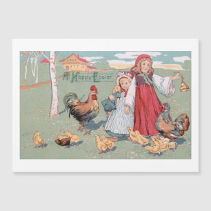 Carte Magnétique Rustic Farm Vintage Joyeux Pâques