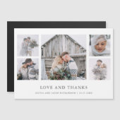 Carte Magnétique Rustique chic| Merci du Mariage de la grille de ph (Devant / Derrière)