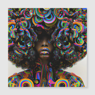 Carte Magnétique Sad Rainbow Melanin Queen Black Girl Magic Sista