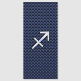 Carte Magnétique Sagittarius Zodiac Sign on Navy Carbon Fiber Print