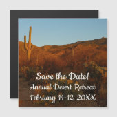 Carte Magnétique Saguaro Sunset I Arizona Désert Paysage (Devant / Derrière)