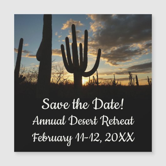 Carte Magnétique Saguaro Sunset II Arizona (Devant)