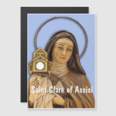 Carte Magnétique Saint Clare d'Assise (Devant / Derrière)
