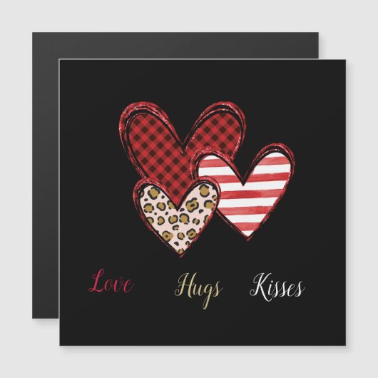 Carte Magnétique Saint-Valentin (Devant / Derrière)