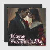Carte Magnétique Saint Valentin de la passion éternelle (Devant / Derrière)