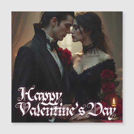 Carte Magnétique Saint Valentin de la passion éternelle (Devant)
