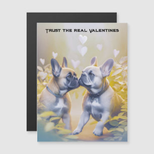 Carte Magnétique Saint Valentin drôle Amoureux de Bouledogues Franç