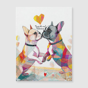 Carte Magnétique Saint-Valentin drôle Amoureux des Bouledogues Fran