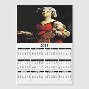Carte Magnétique Sainte Cécile Patronne de la Musique Calendrier 20