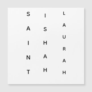 CARTE MAGNÉTIQUE SAINTE ISHAH LAURAH VERTICALE