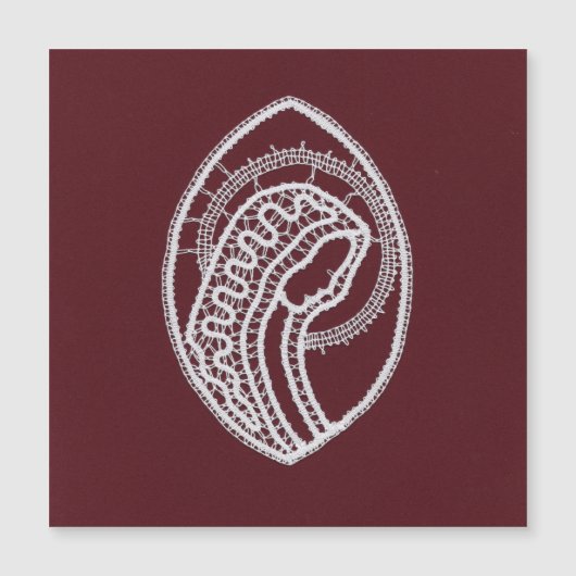 Carte Magnétique Sainte Vierge Marie, dentelle (Devant)