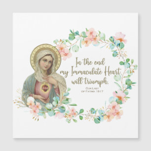 Carte Magnétique Sainte Vierge Marie Fatima Religieuse Catholique