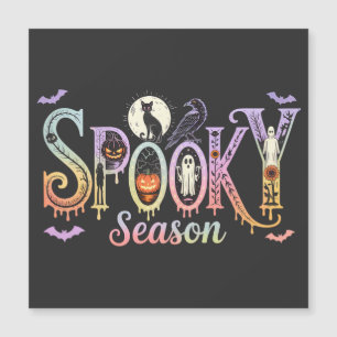 Carte Magnétique Saison effrayante Halloween iridescent