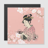 Carte Magnétique Sakura Geisha (Devant / Derrière)
