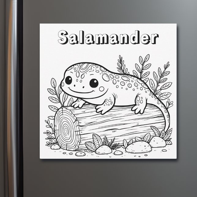 Carte Magnétique Salamander | Page de coloriage de l'enfant (Créateur téléchargé)