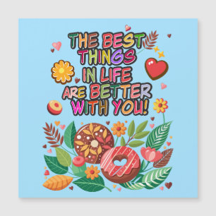 Carte Magnétique Salle de classe Saint-Valentin Boho Donuts et fleu