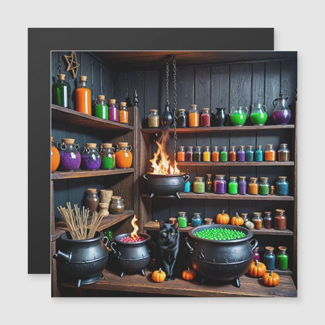 Carte Magnétique Salle de potion de sorcière Un paradis magique d’a (Devant / Derrière)