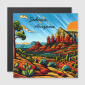 Carte Magnétique Salut de Sedona, Arizona (Devant / Derrière)