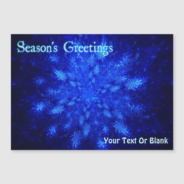 Carte Magnétique Salutation de saison - Snowburst (Devant)