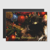 Carte Magnétique Salutations de Noël Kitty (Devant / Derrière)