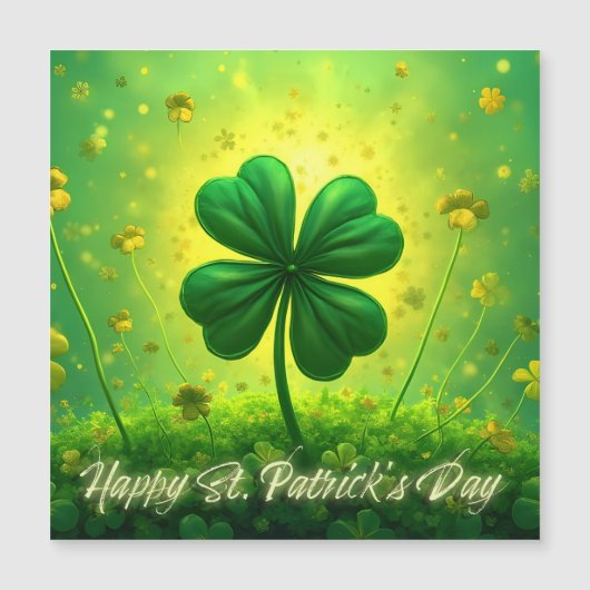 Carte Magnétique Salutations pour la Saint-Patrick (Devant)