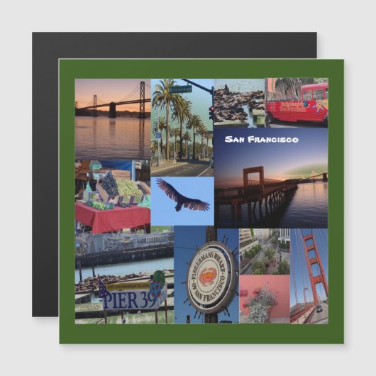 Carte magnétique San Francisco (Devant / Derrière)