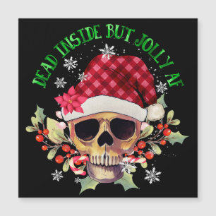 Carte Magnétique Sapin de Noël squelette drôle et laid Squelettes d