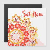 Carte magnétique Sat Nam Mandala (Devant / Derrière)