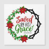 Carte Magnétique Sauvé par Sa grâce (Devant)
