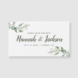 Carte Magnétique Sauvez l'aimant de Greenery* de date *Lovely