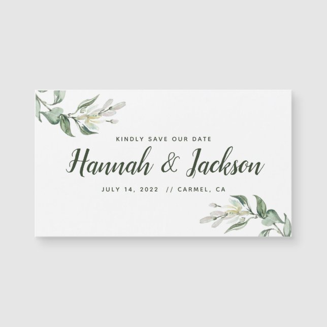 Carte Magnétique Sauvez l'aimant de Greenery* de date *Lovely (Devant)