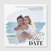 Carte Magnétique Save the Date Photo Modern Wedding Magnetic (Devant)