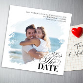 Carte Magnétique Save the Date Photo Modern Wedding Magnetic