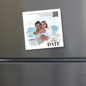 Carte Magnétique Save the Date Photo Modern Wedding Magnetic