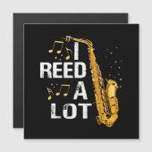 Carte Magnétique Saxophone drôle (Devant / Derrière)