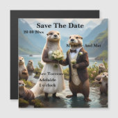 Carte Magnétique **"Scellé avec un baiser : Otterly in Love"** (Devant / Derrière)