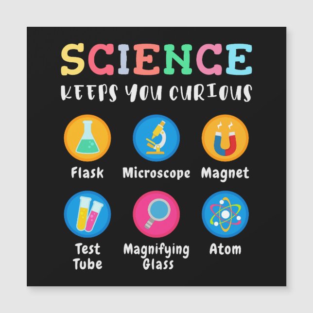 Carte Magnétique Science keeps you curious (Devant)