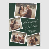 Carte Magnétique Script 4 Collage de photos Joyeux jours fériés Mag (Devant)