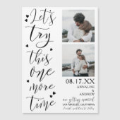 Carte Magnétique Script cool moderne 2 photos permet d'essayer d'en (Devant)