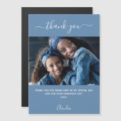 Carte Magnétique Script photo bleu Dusty merci aimant (Devant / Derrière)