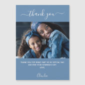 Carte Magnétique Script photo bleu Dusty merci aimant (Devant)