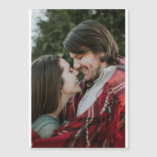 Carte Magnétique Scrolls élégants 2 côtés personnalisables 2 Photo