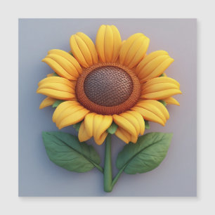 Carte Magnétique Sculpture de Tournesol Lumineux