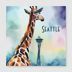 Carte magnétique Seattle Giraffe