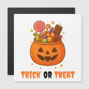 Carte Magnétique Seau de citrouille plein de douceurs - Halloween
