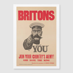 Carte Magnétique Seigneur Kitchener Wants You WWI Propaganda de