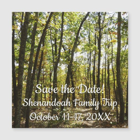 Carte Magnétique Sentier des Appalaches en octobre à Shenandoah (Devant)